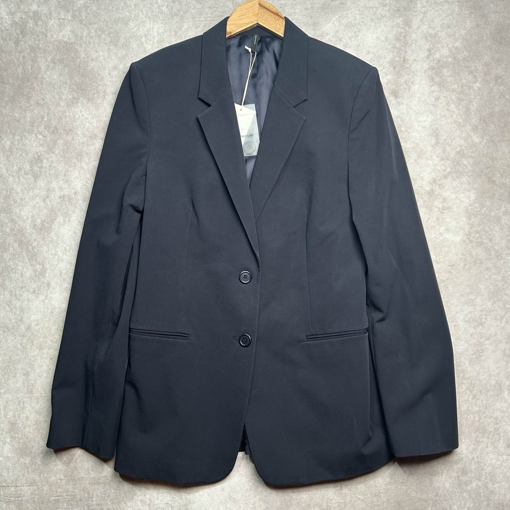 Helmut Lang Women's 8 Rider Lined Professional Office Blazer NWT $565 Blue